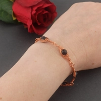 Bransoletka z miedzi z onyksem dla kobiety